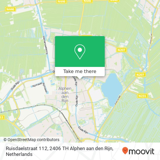 Ruisdaelstraat 112, 2406 TH Alphen aan den Rijn kaart