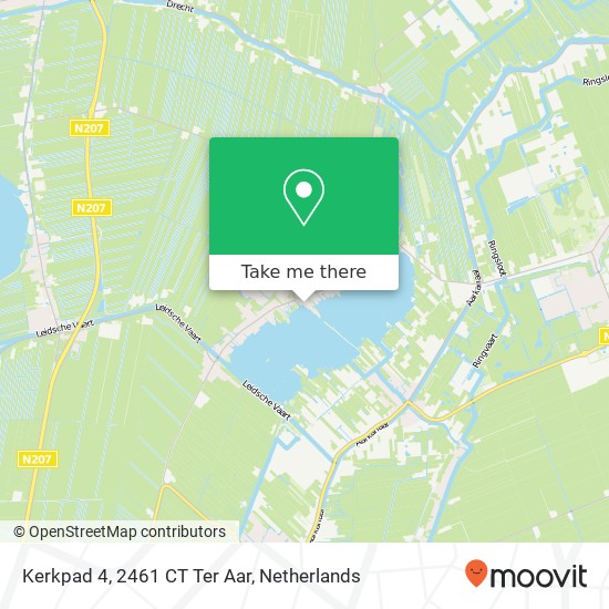 Kerkpad 4, 2461 CT Ter Aar kaart