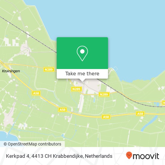 Kerkpad 4, 4413 CH Krabbendijke kaart