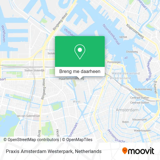 Praxis Amsterdam Westerpark kaart