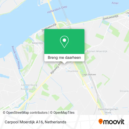 Carpool Moerdijk A16 kaart