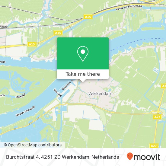 Burchtstraat 4, 4251 ZD Werkendam kaart