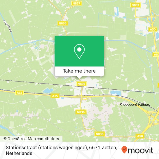 Stationsstraat (stations wageningse), 6671 Zetten kaart