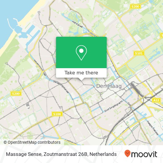 Massage Sense, Zoutmanstraat 26B kaart