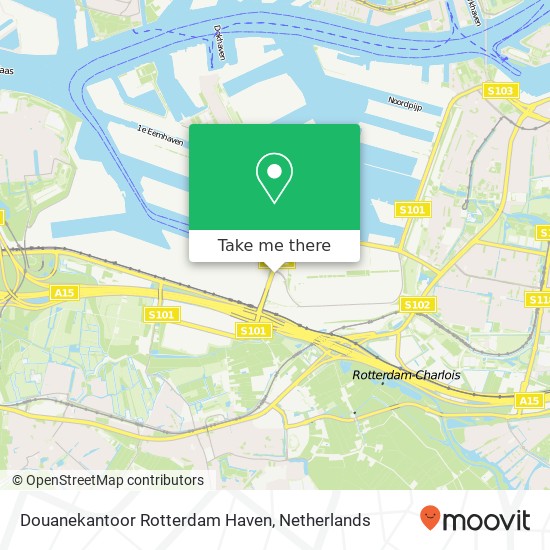 Douanekantoor Rotterdam Haven kaart