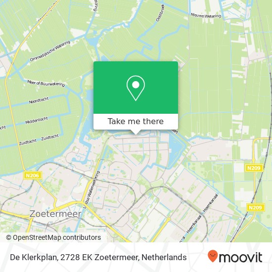 De Klerkplan, 2728 EK Zoetermeer kaart