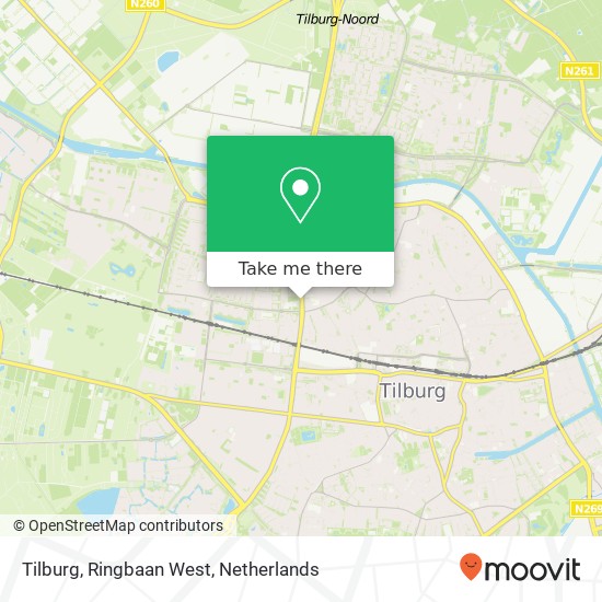 Tilburg, Ringbaan West kaart