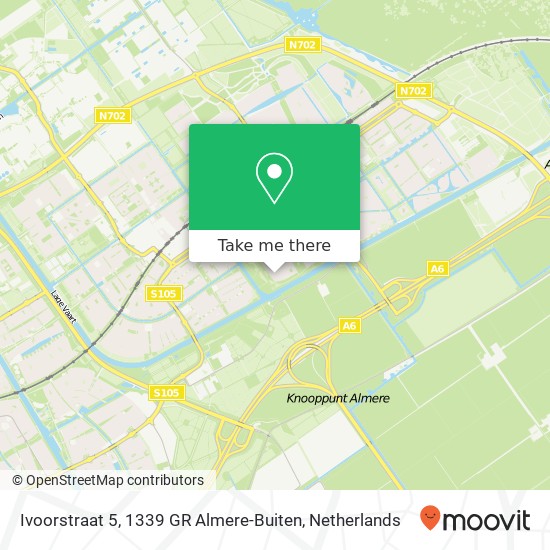 Ivoorstraat 5, 1339 GR Almere-Buiten kaart