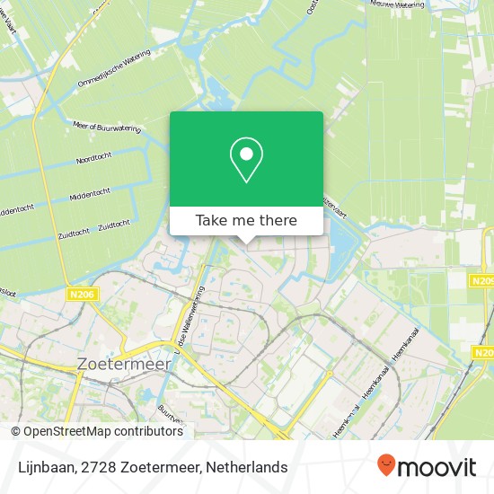 Lijnbaan, 2728 Zoetermeer kaart