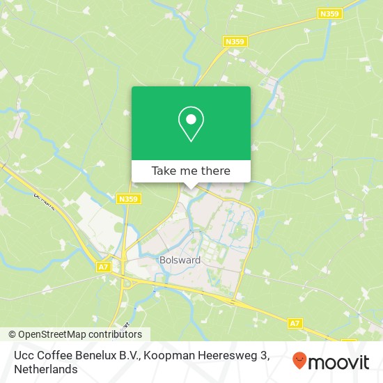 Ucc Coffee Benelux B.V., Koopman Heeresweg 3 kaart