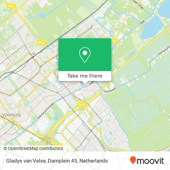 Gladys van Velse, Damplein 45 kaart