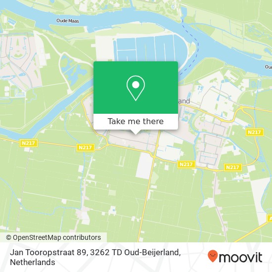 Jan Tooropstraat 89, 3262 TD Oud-Beijerland kaart