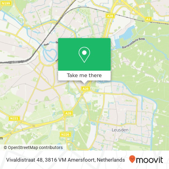 Vivaldistraat 48, 3816 VM Amersfoort kaart