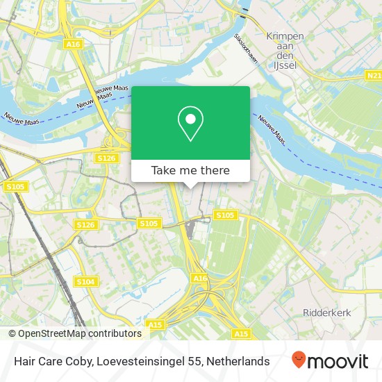 Hair Care Coby, Loevesteinsingel 55 kaart