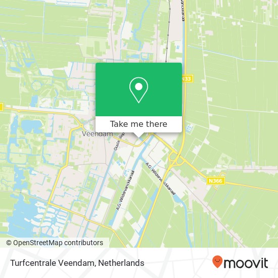 Turfcentrale Veendam kaart