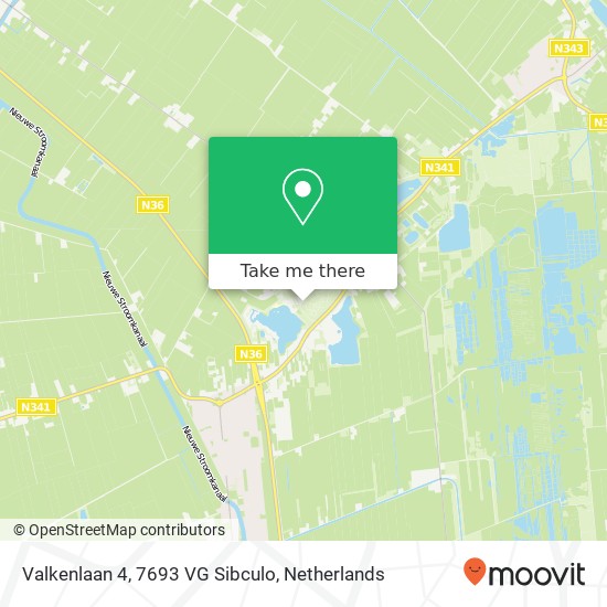 Valkenlaan 4, 7693 VG Sibculo kaart