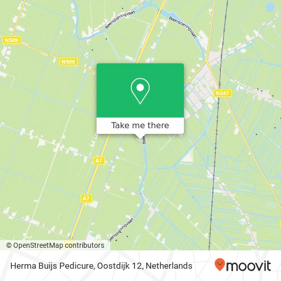 Herma Buijs Pedicure, Oostdijk 12 kaart