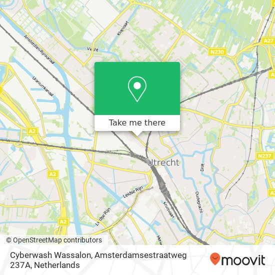 Cyberwash Wassalon, Amsterdamsestraatweg 237A kaart