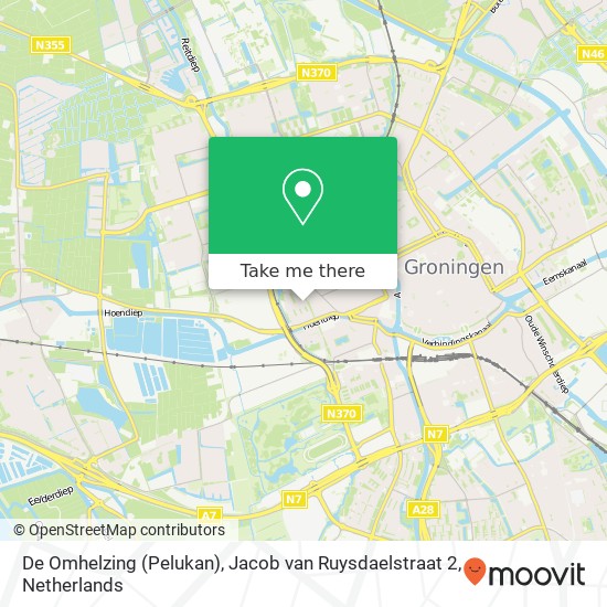 De Omhelzing (Pelukan), Jacob van Ruysdaelstraat 2 kaart