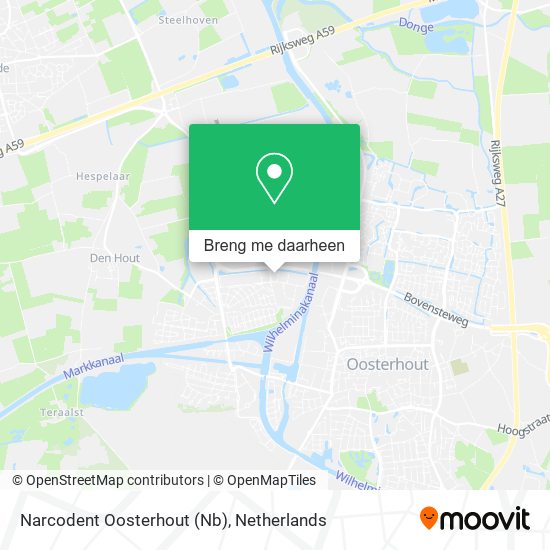 Narcodent Oosterhout (Nb) kaart