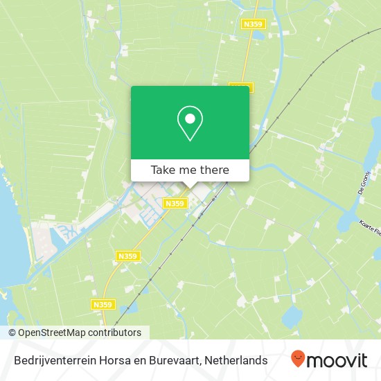 Bedrijventerrein Horsa en Burevaart kaart