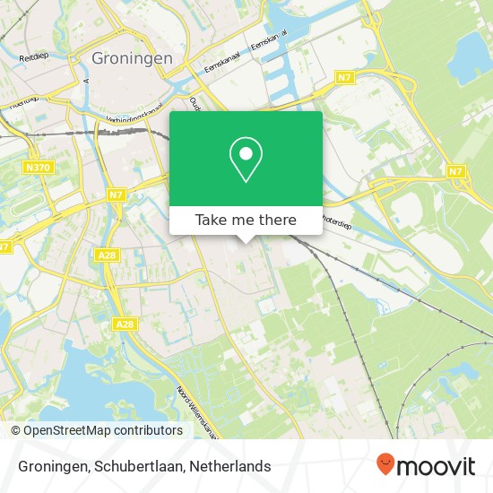 Groningen, Schubertlaan kaart