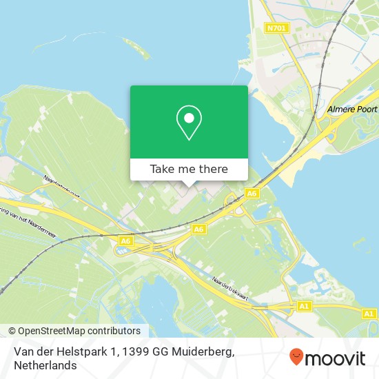 Van der Helstpark 1, 1399 GG Muiderberg kaart