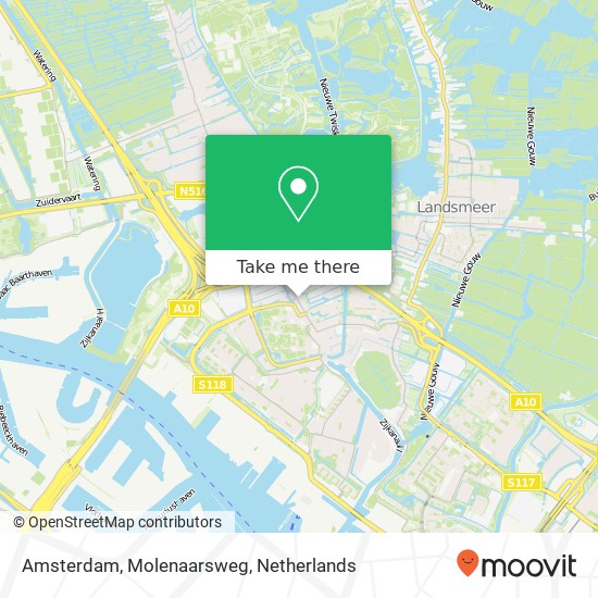 Amsterdam, Molenaarsweg kaart