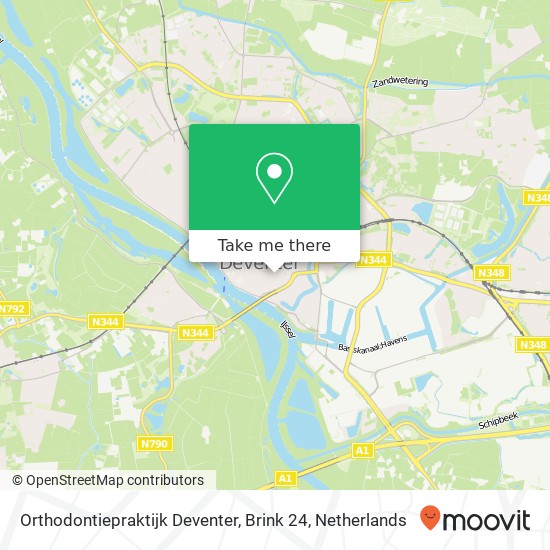 Orthodontiepraktijk Deventer, Brink 24 kaart