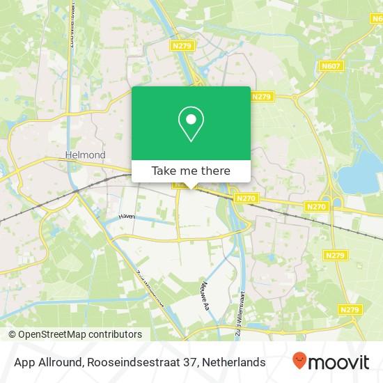 App Allround, Rooseindsestraat 37 kaart