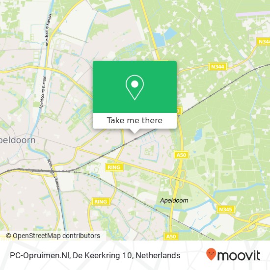 PC-Opruimen.Nl, De Keerkring 10 kaart