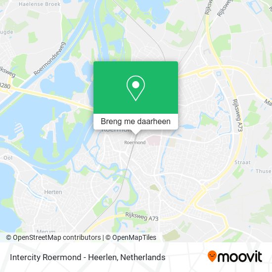 Intercity Roermond - Heerlen kaart