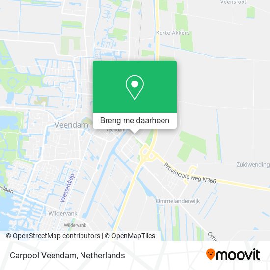 Carpool Veendam kaart