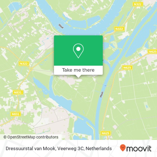 Dressuurstal van Mook, Veerweg 3C kaart