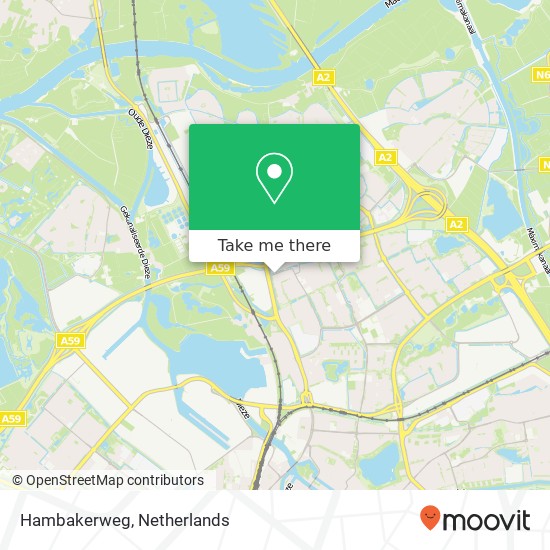 Hambakerweg kaart