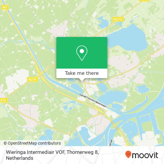 Wieringa Intermediair VOF, Thornerweg 8 kaart
