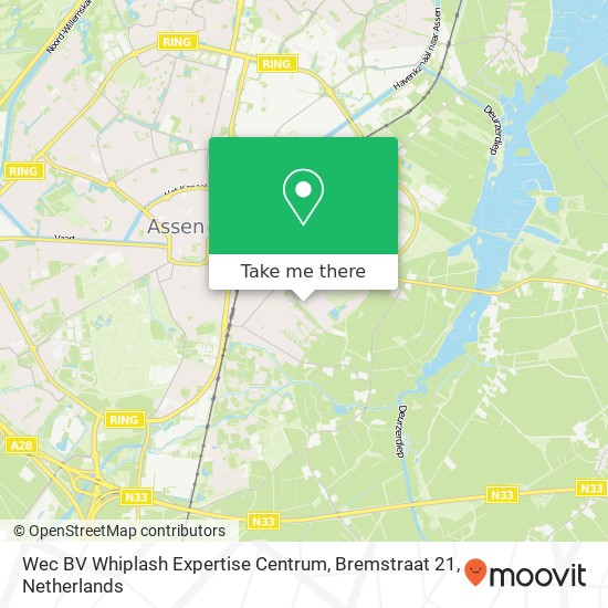 Wec BV Whiplash Expertise Centrum, Bremstraat 21 kaart