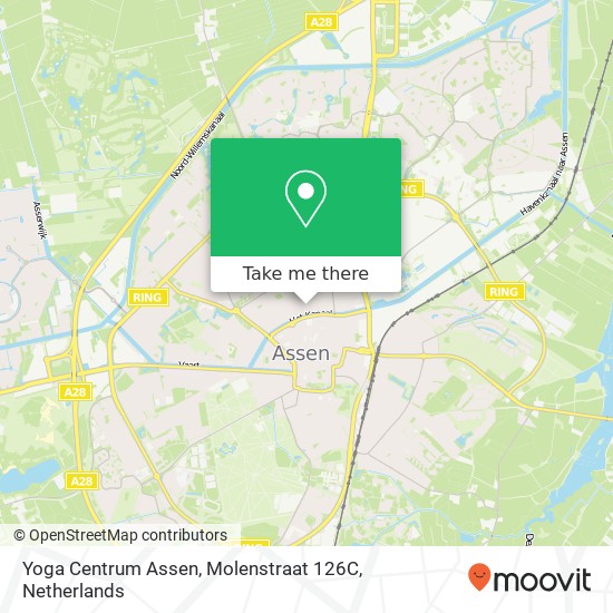 Yoga Centrum Assen, Molenstraat 126C kaart