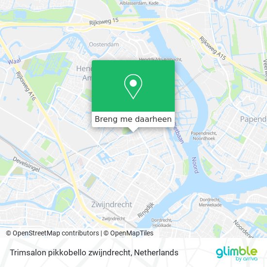 Trimsalon pikkobello zwijndrecht kaart