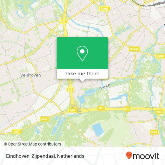 Eindhoven, Zijpendaal kaart