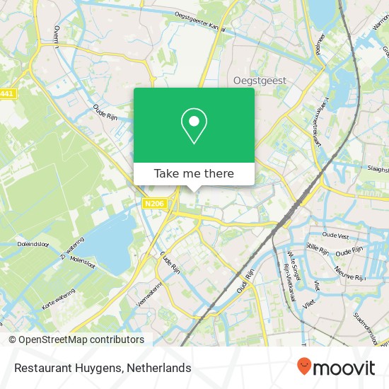 Restaurant Huygens kaart