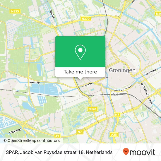 SPAR, Jacob van Ruysdaelstraat 18 kaart