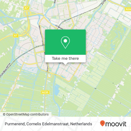 Purmerend, Cornelis Edelmanstraat kaart