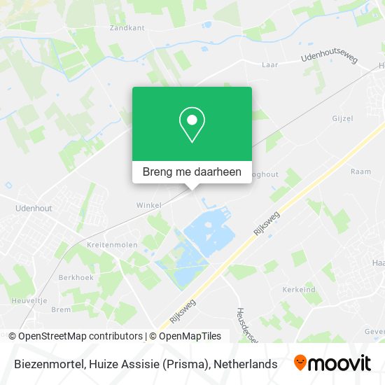 Biezenmortel, Huize Assisie (Prisma) kaart