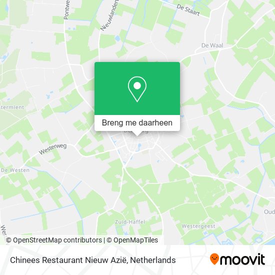 Chinees Restaurant Nieuw Azië kaart