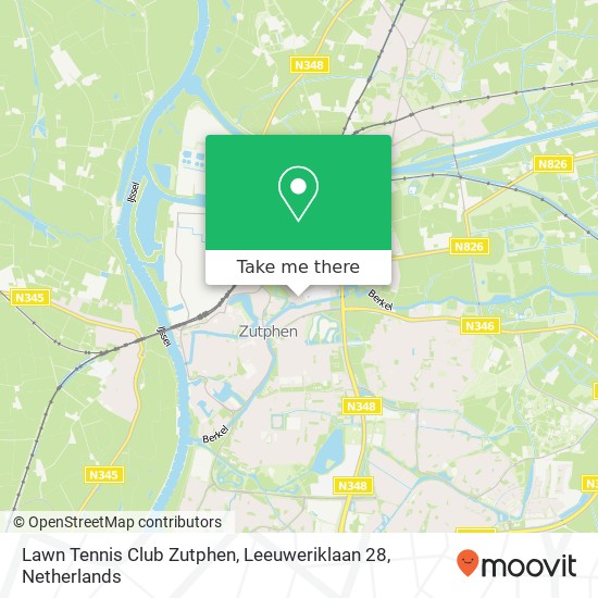 Lawn Tennis Club Zutphen, Leeuweriklaan 28 kaart