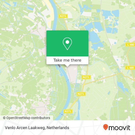 Venlo Arcen Laakweg kaart