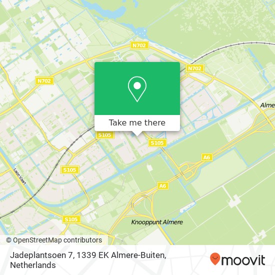 Jadeplantsoen 7, 1339 EK Almere-Buiten kaart