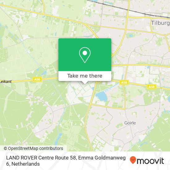 LAND ROVER Centre Route 58, Emma Goldmanweg 6 kaart