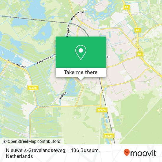 Nieuwe 's-Gravelandseweg, 1406 Bussum kaart